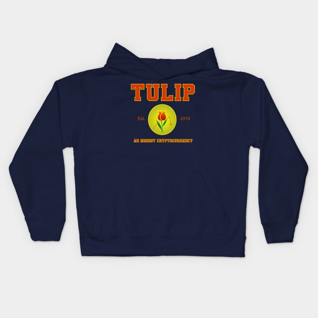 Tulip Cryptocurrency Kids Hoodie by MadmanDesigns